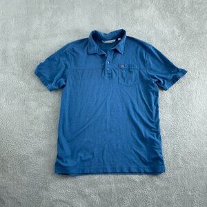 Travis Mathew Blue Polo Shirt L Pima Cotton & Polyester Blend Waccabuc  Mens  08